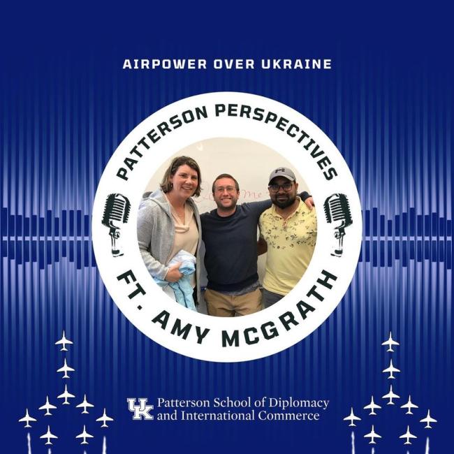 Patterson Perspectives Podcast with students Camden Hanley and Surya Nallapati, featuring Amy McGrath