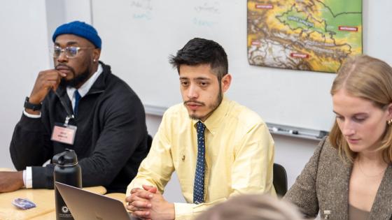 students simulating negotiations