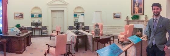 2018 Spring Break Trip, Carter Center Oval Office with Omid Farooq
